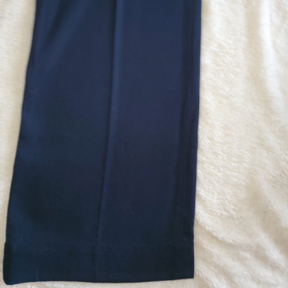 Loft, 10, Navy Blue Dress Pants, Gold Button Detail, Side Zip, Pockets - Picture 7 of 7
